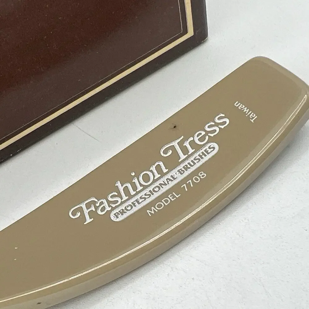 Vintage 1980s Fashion Tress Professional Brush 7708 Taiwan Beige 9